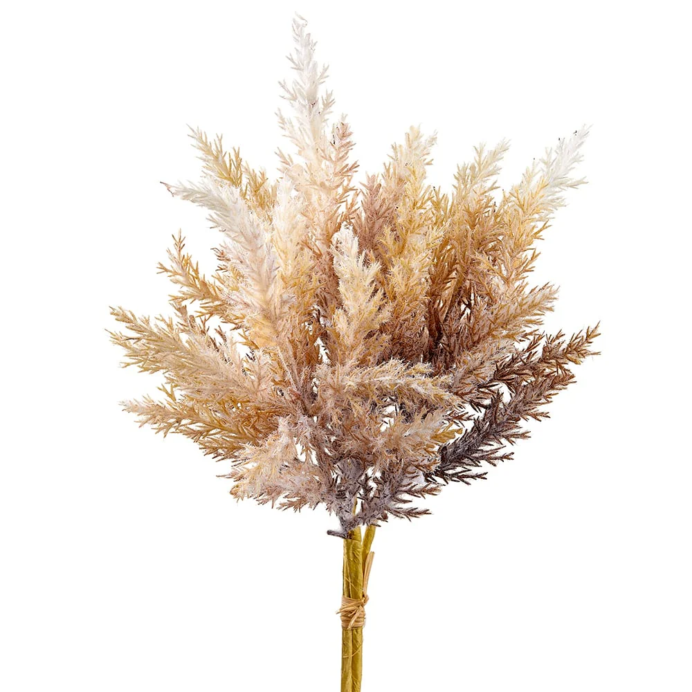 14" Artificial Pampas Grass Stem Bundle -Beige (Pack of 12)