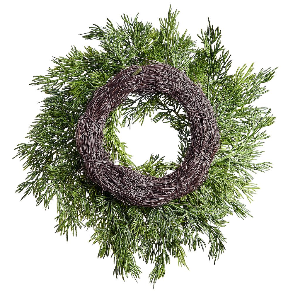 14" Juniper Artificial Wreath -Green (Pack of 2) - Image 2