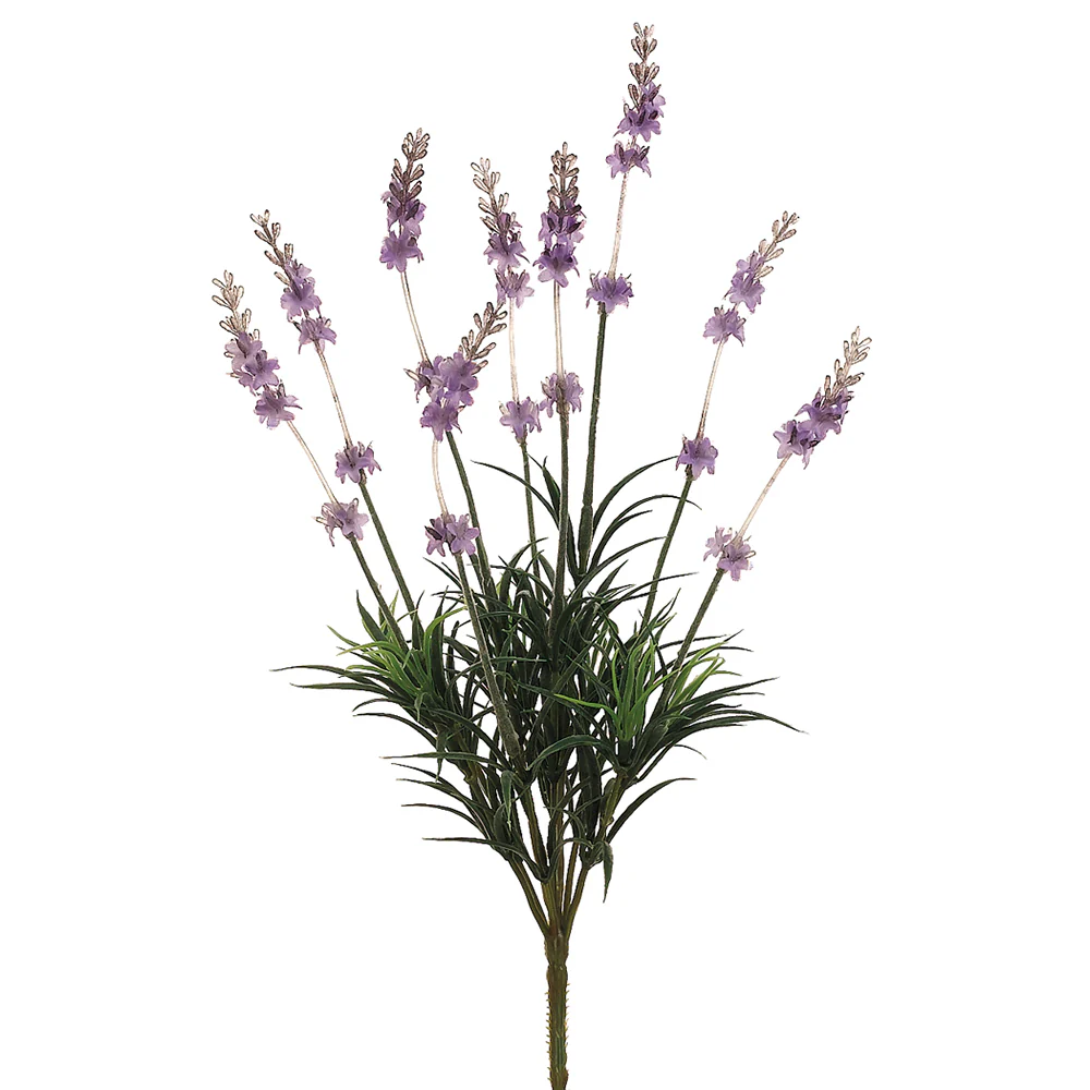 14" Silk Garden Lavender Flower Bush -Lavender (Pack of 12)