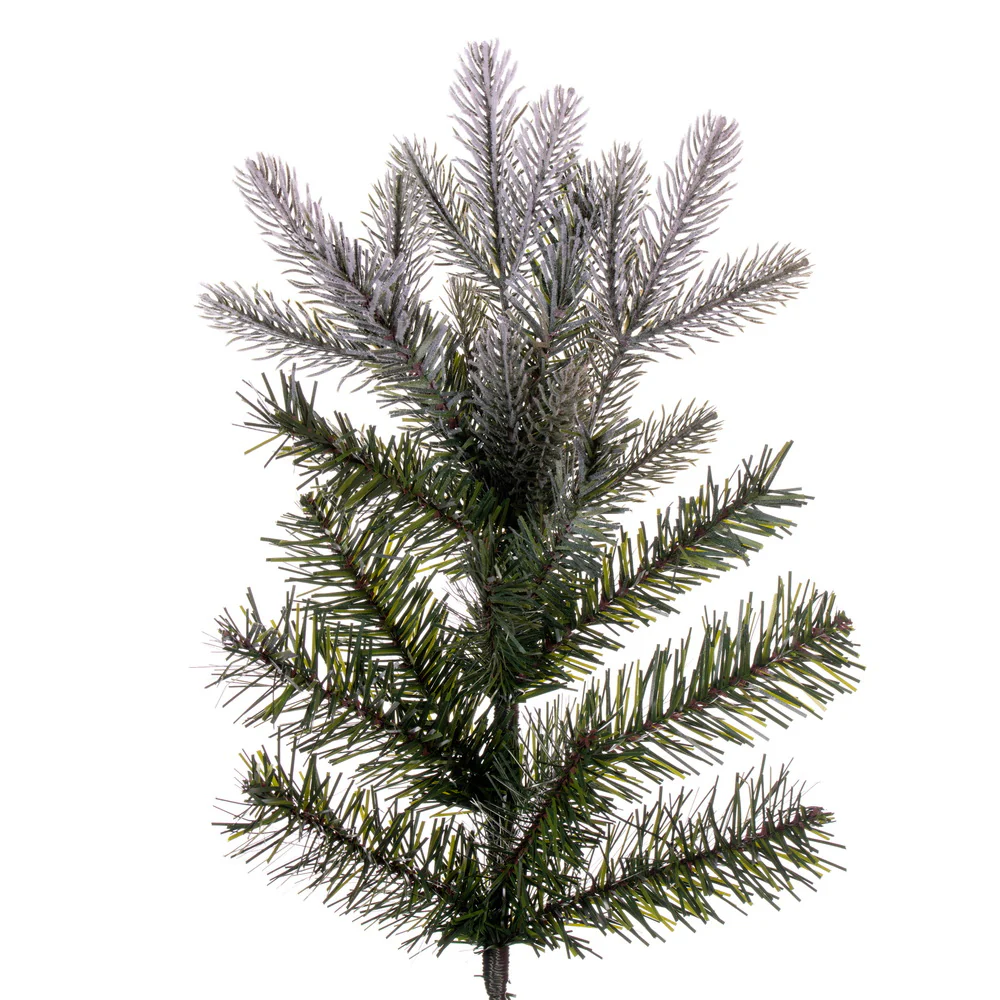 14'Hx73"W PE Frosted Slim Douglas Fir Artificial Christmas Tree, LED Pre-Lit -Green - Image 2
