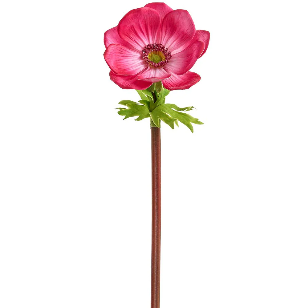 15.5" Anemone Silk Flower Stem -Beauty (Pack of 12)