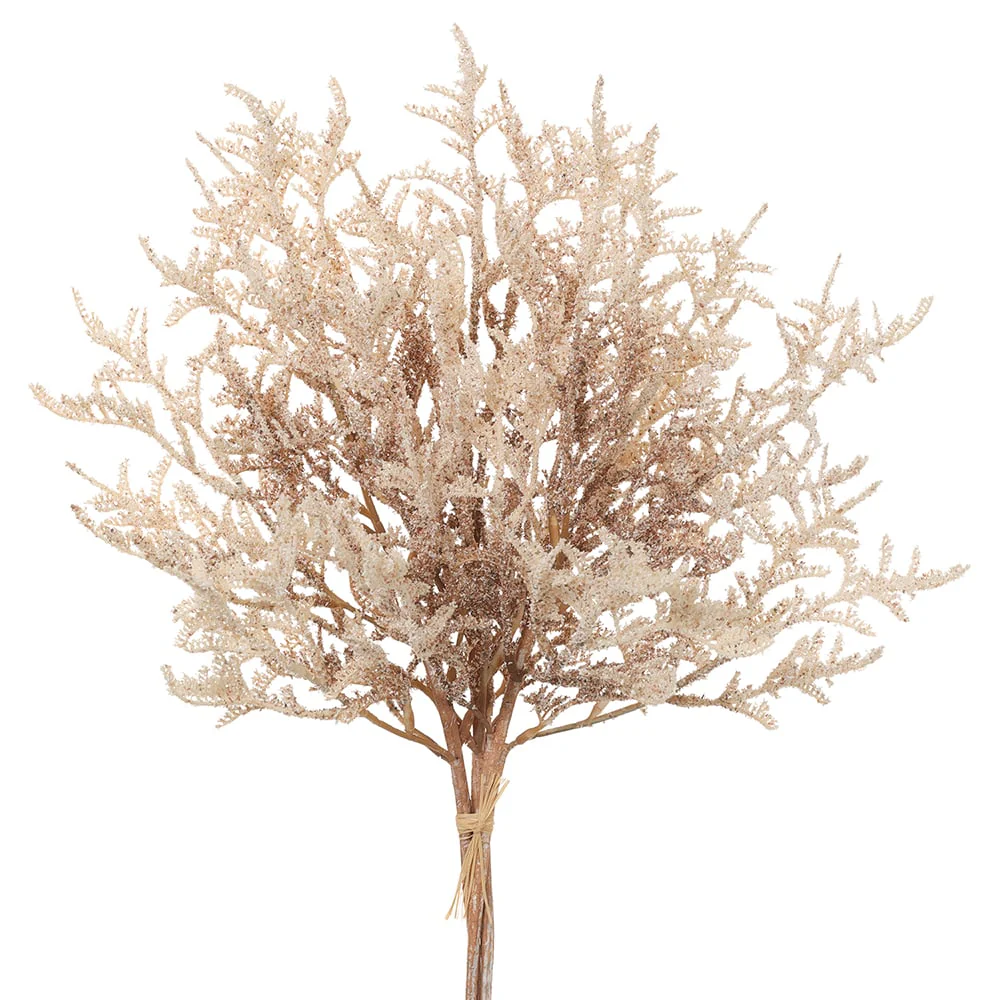 15" Artificial Caspia Flower Stem Bundle -Beige/Tan (Pack of 6)