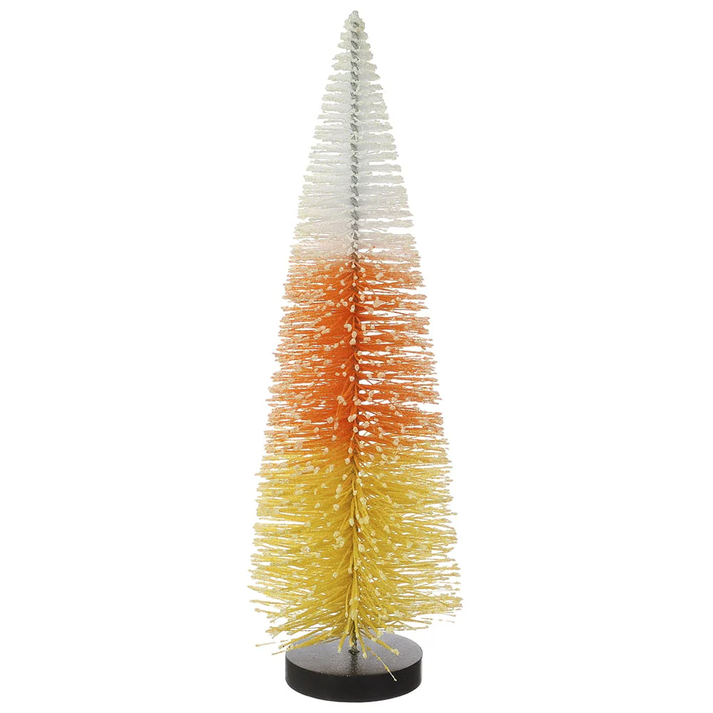 15" Bottle Brush Ball Tree -Orange/Yellow (Pack of 4)
