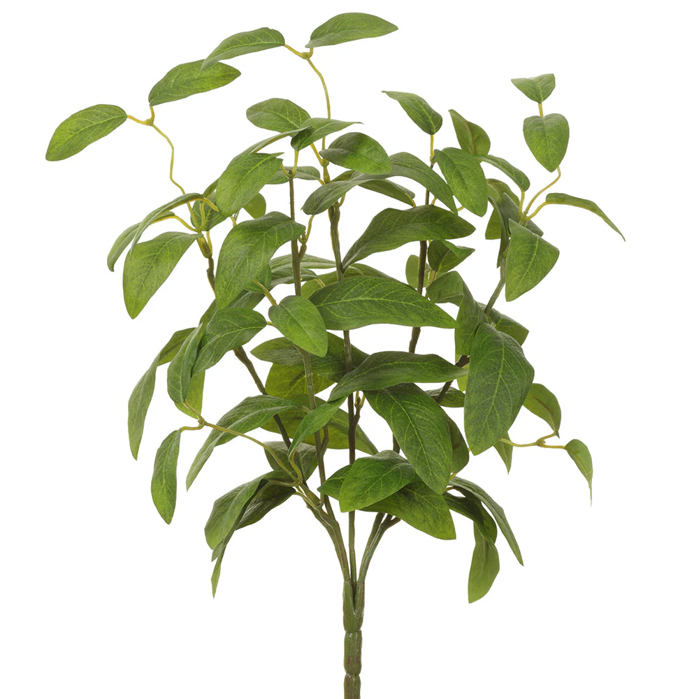 15" Eucalyptus Leaf Silk Plant -Green (Pack of 12)