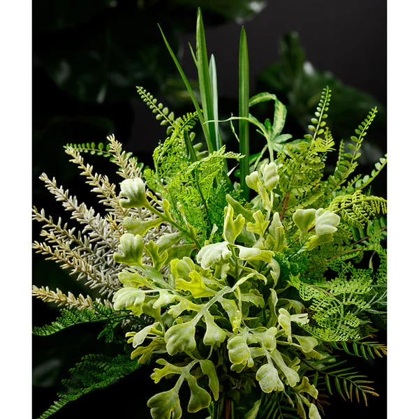 15" Plastic Lace Fern Faux Plant -Green (Pack of 24) - Image 2