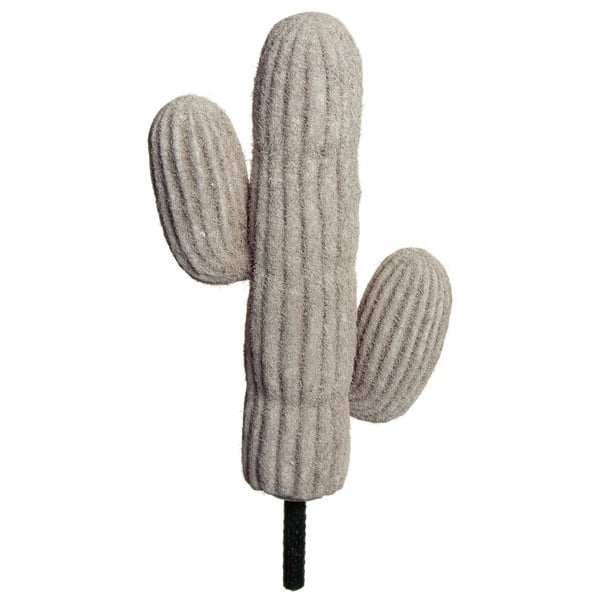 15" Plastic Mexican Cactus Artificial Stem -Beige/Tan (Pack of 6)
