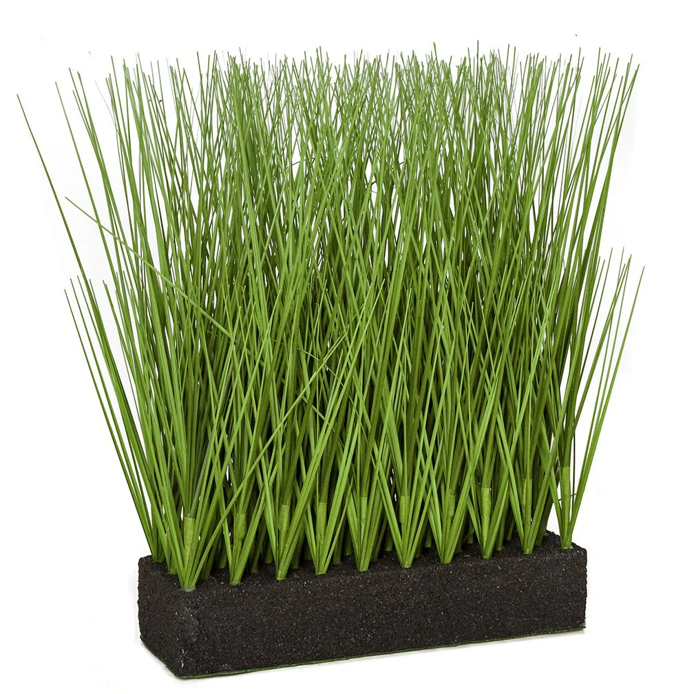 16.5" IFR PVC Onion Grass Artificial Plant w/Foam Base -Green (Pack of 4)
