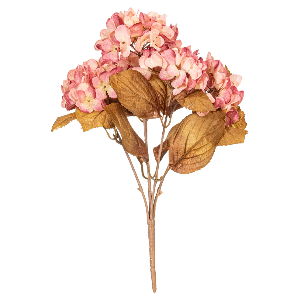 16.5" Silk Hydrangea Flower Bush -Light Pink (Pack of 6)