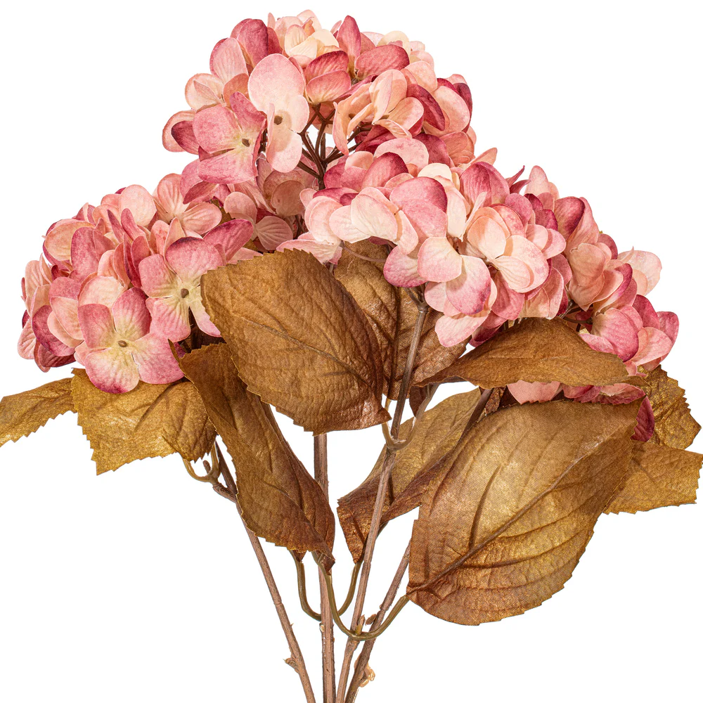 16.5" Silk Hydrangea Flower Bush -Light Pink (Pack of 6) - Image 2