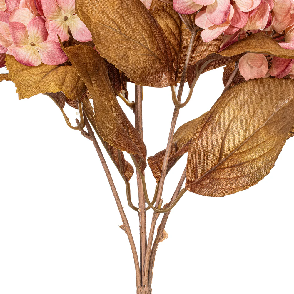 16.5" Silk Hydrangea Flower Bush -Light Pink (Pack of 6) - Image 3