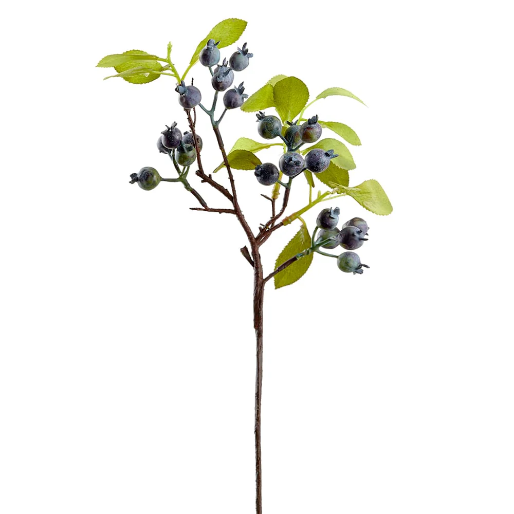 16" Artificial Berry Stem Pick -Blue (Pack of 12)