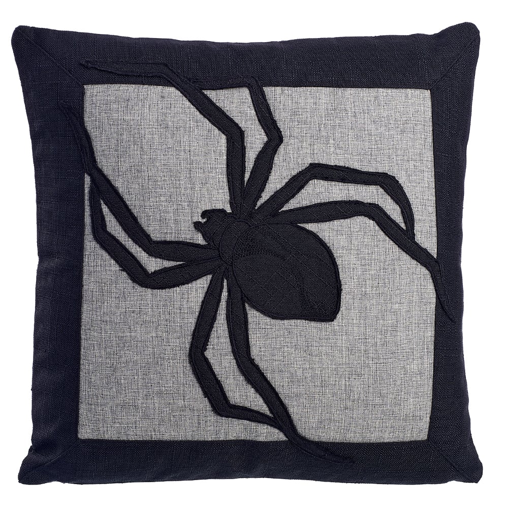 16" Halloween Spider Pillow -Black (Pack of 2)