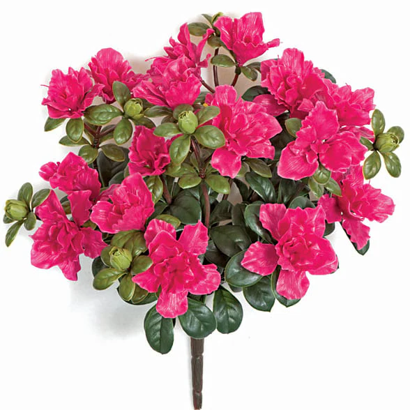 16" Outdoor UV-Proof Artificial Azalea Flower Bush -Beauty (Pack of 6)