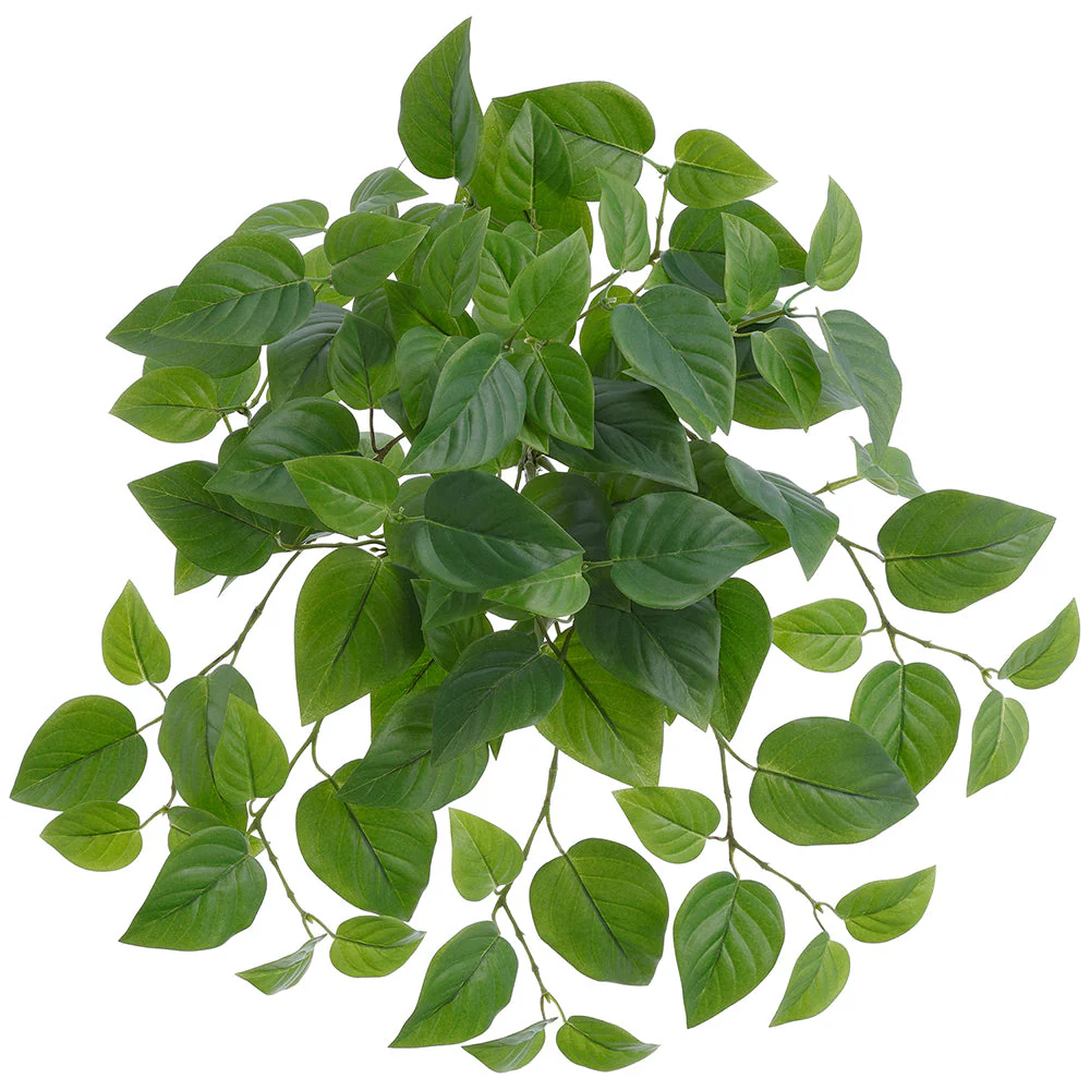 16" Outdoor UV-Resistant Artificial Hanging Philodendron Leaf Plant -Green (Pack of 6)