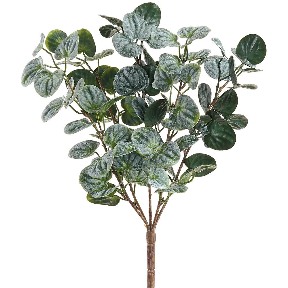 16" PE Soft-Touch Pepperomia Artificial Plant -Green/Gray (Pack of 12)