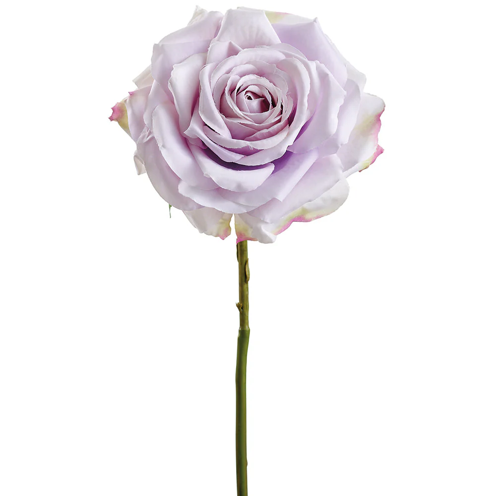 16" Rose Silk Flower Stem -Lavender (Pack of 12)