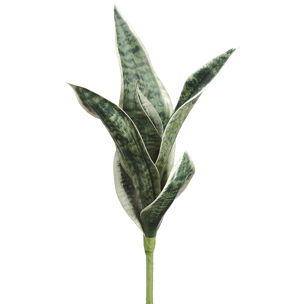 16" Sansevieria Snake Artificial Plant -Green/Gray (Pack of 12)