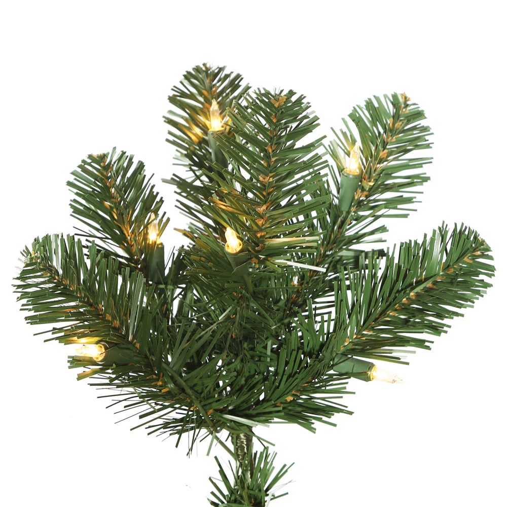 16'Hx73"W Slim Oregon Fir Artificial Christmas Tree, LED Pre-Lit -Green - Image 2