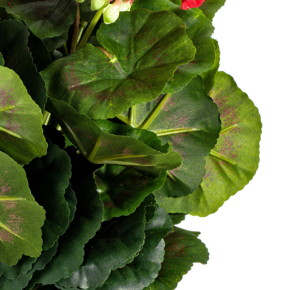 17.5" Silk Geranium Flower Bush -Red (Pack of 4) - Image 3