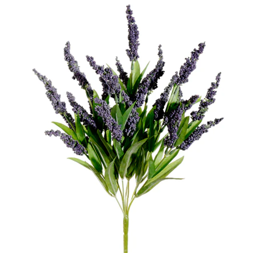 17.5" Silk Lavender Flower Bush -Purple (Pack of 12)