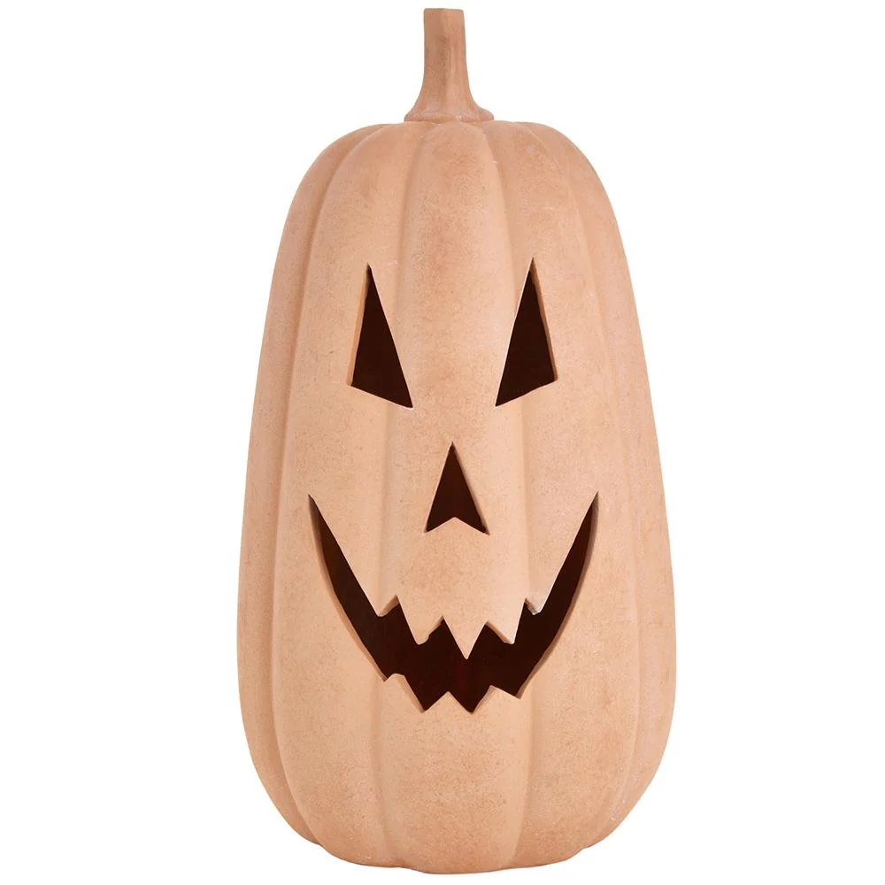 17" Battery Operated Halloween Jack-O-Lantern Pumpkin -Terracotta (Pack of 2) - Image 3