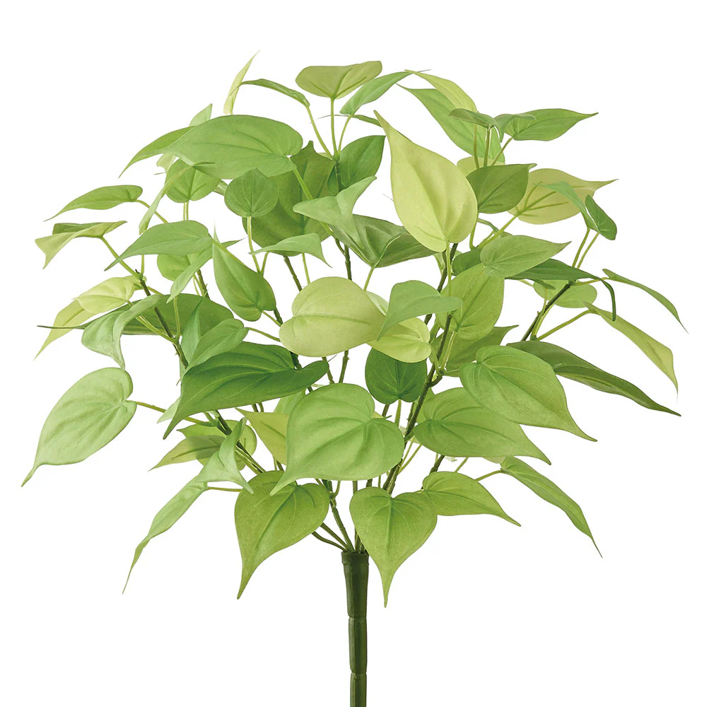 17" Outdoor UV-Resistant Artificial Betel Leaf Plant -Green (Pack of 6)
