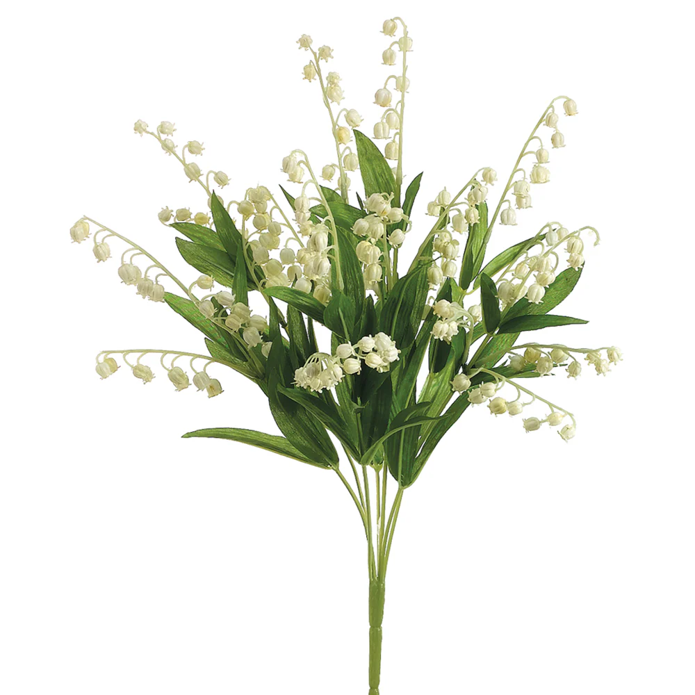 17" Silk Lily Of The Valley Flower Bush -Cream (Pack of 12)