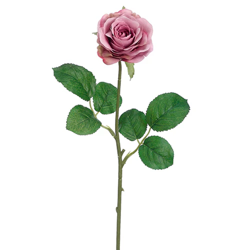 17" Silk Small Tea Rose Flower Spray -Mauve (Pack of 12)