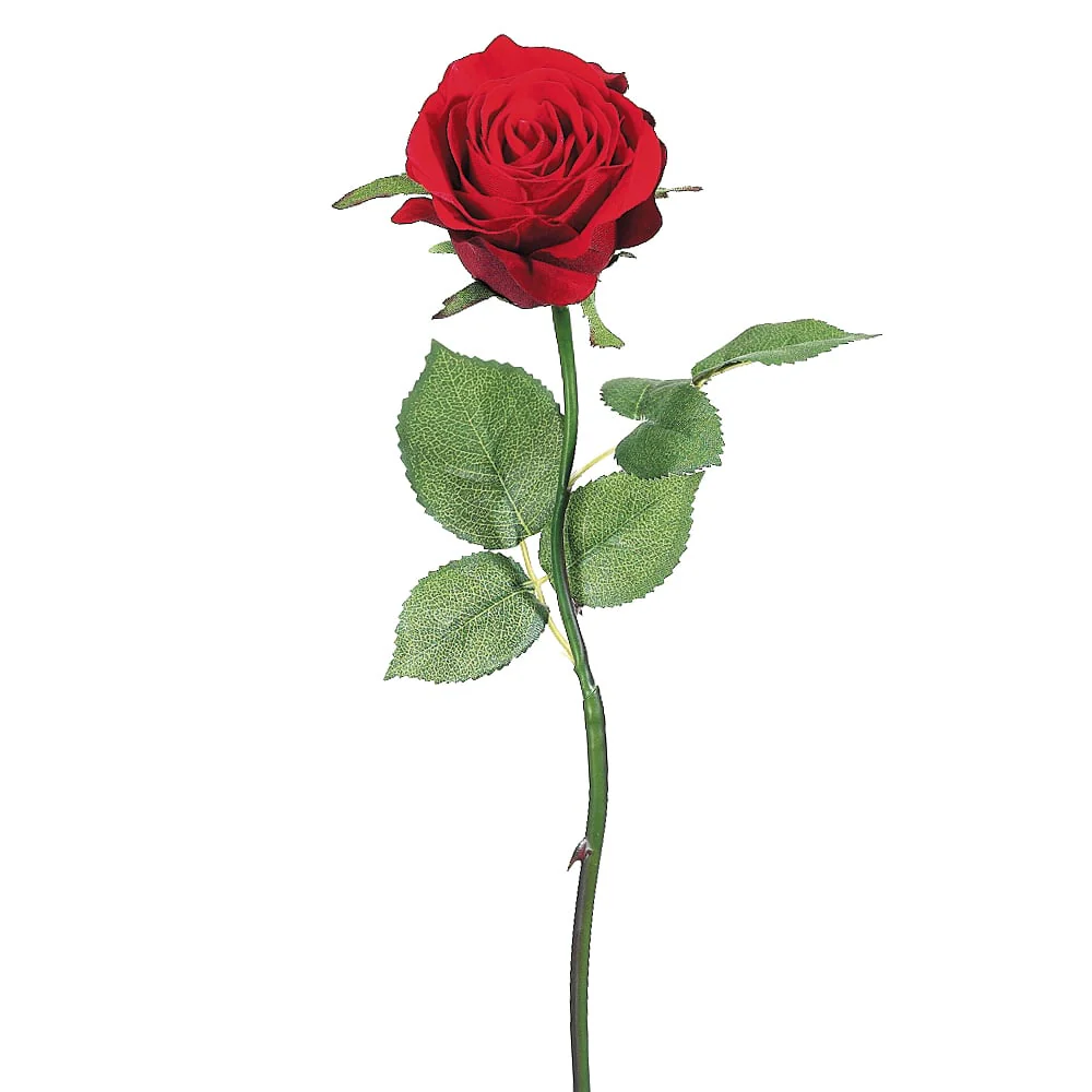 17" Silk Velvet Large Rose Bud Flower Spray -Red (Pack of 12)