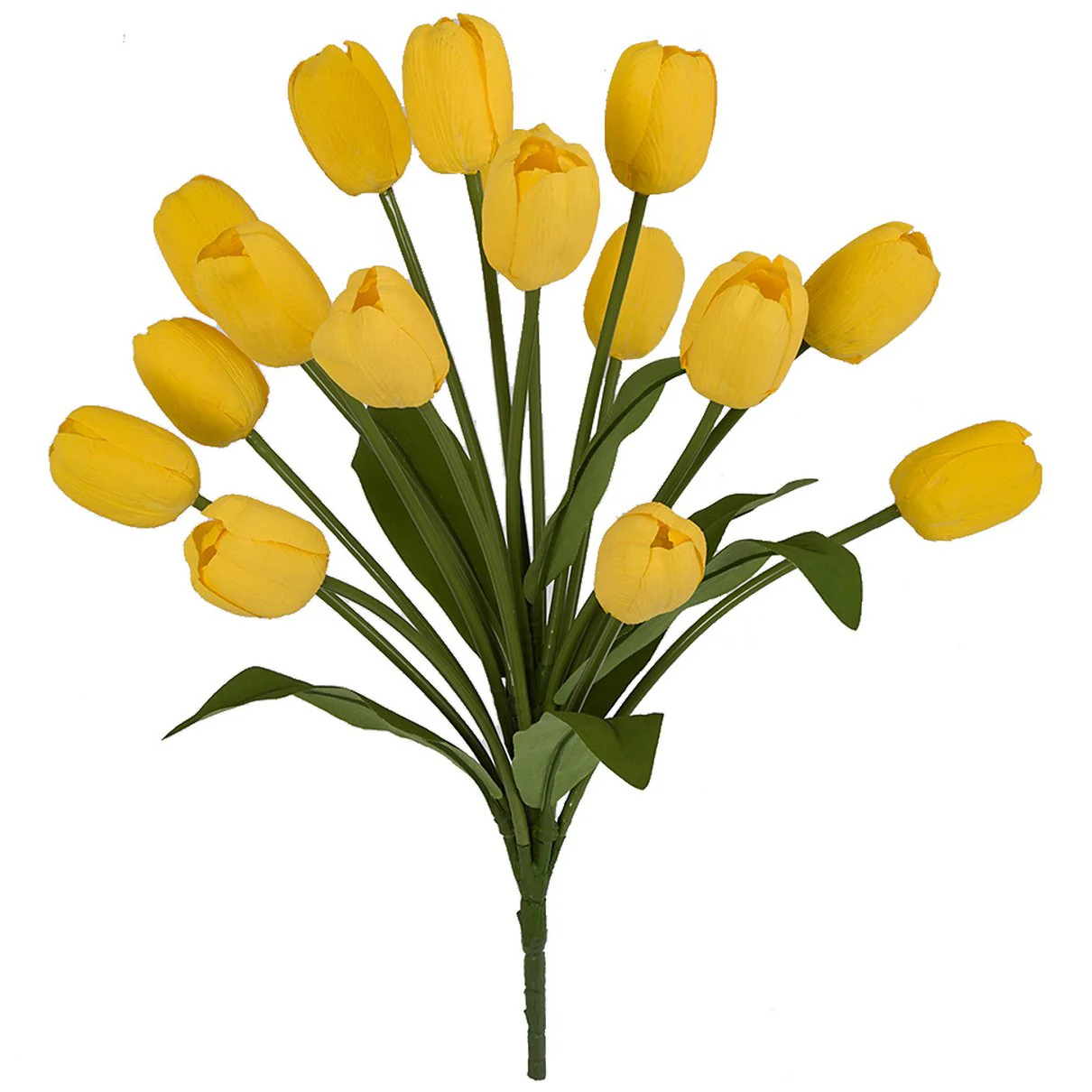 18.5" IFR Artificial Tulip Flower Bush -Yellow (Pack of 6)