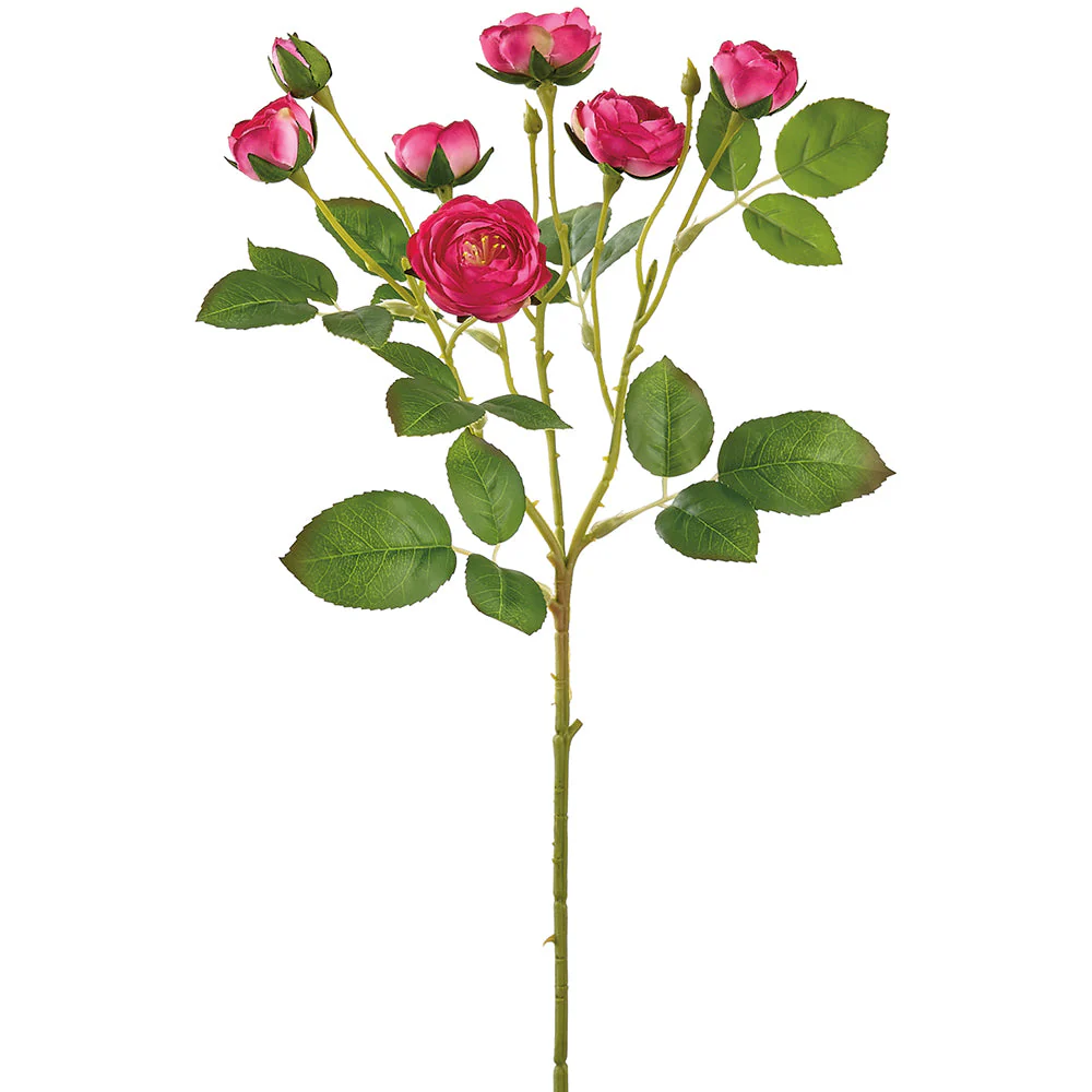 18.5" Mini Rose Silk Flower Stem -Beauty (Pack of 24)