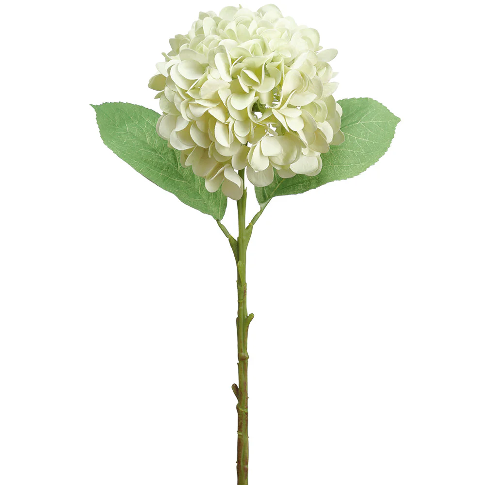 18.5" Real Touch Hydrangea Silk Flower Stem -Green (Pack of 12)