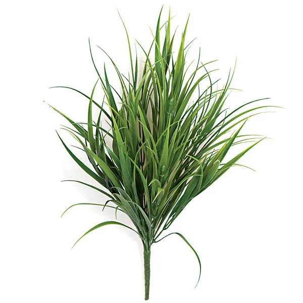 18" Outdoor UV-Proof IFR Artificial Onion Grass Plant -2 Tone Green (Pack of 12)