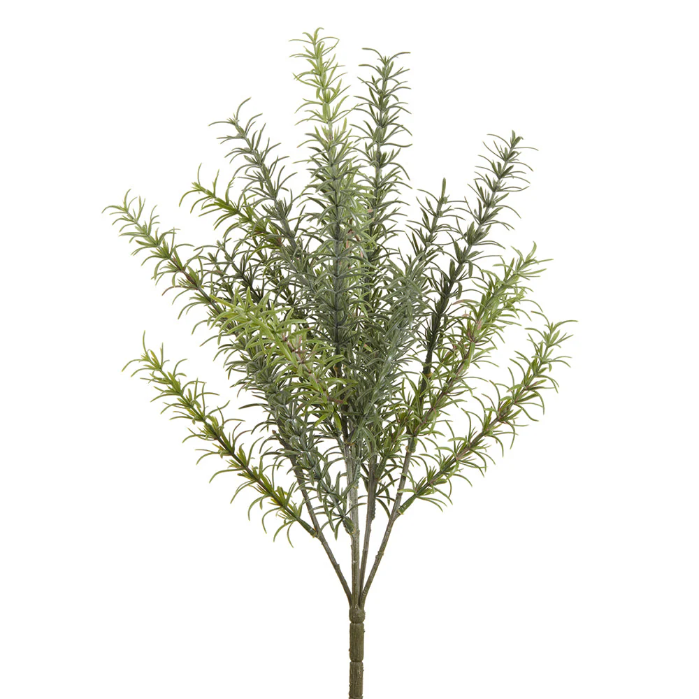 18" Rosemary Herb Silk Plant -Green/Gray (Pack of 12)