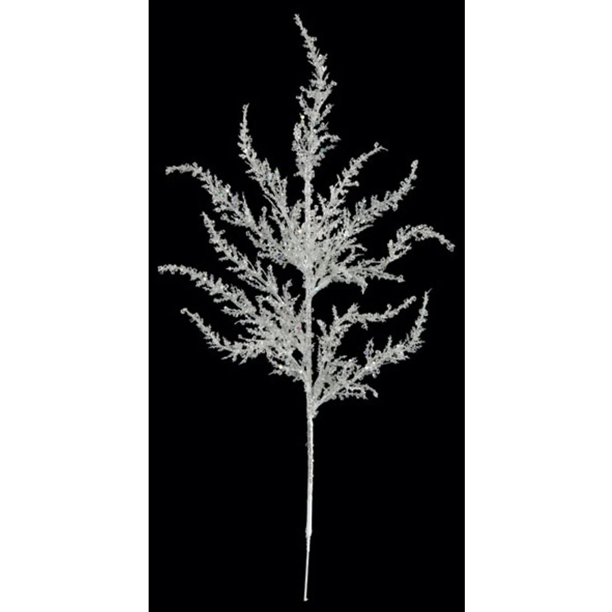 19.5" Glittered & Iced Artificial Pine Stem -Gold (Pack of 24)
