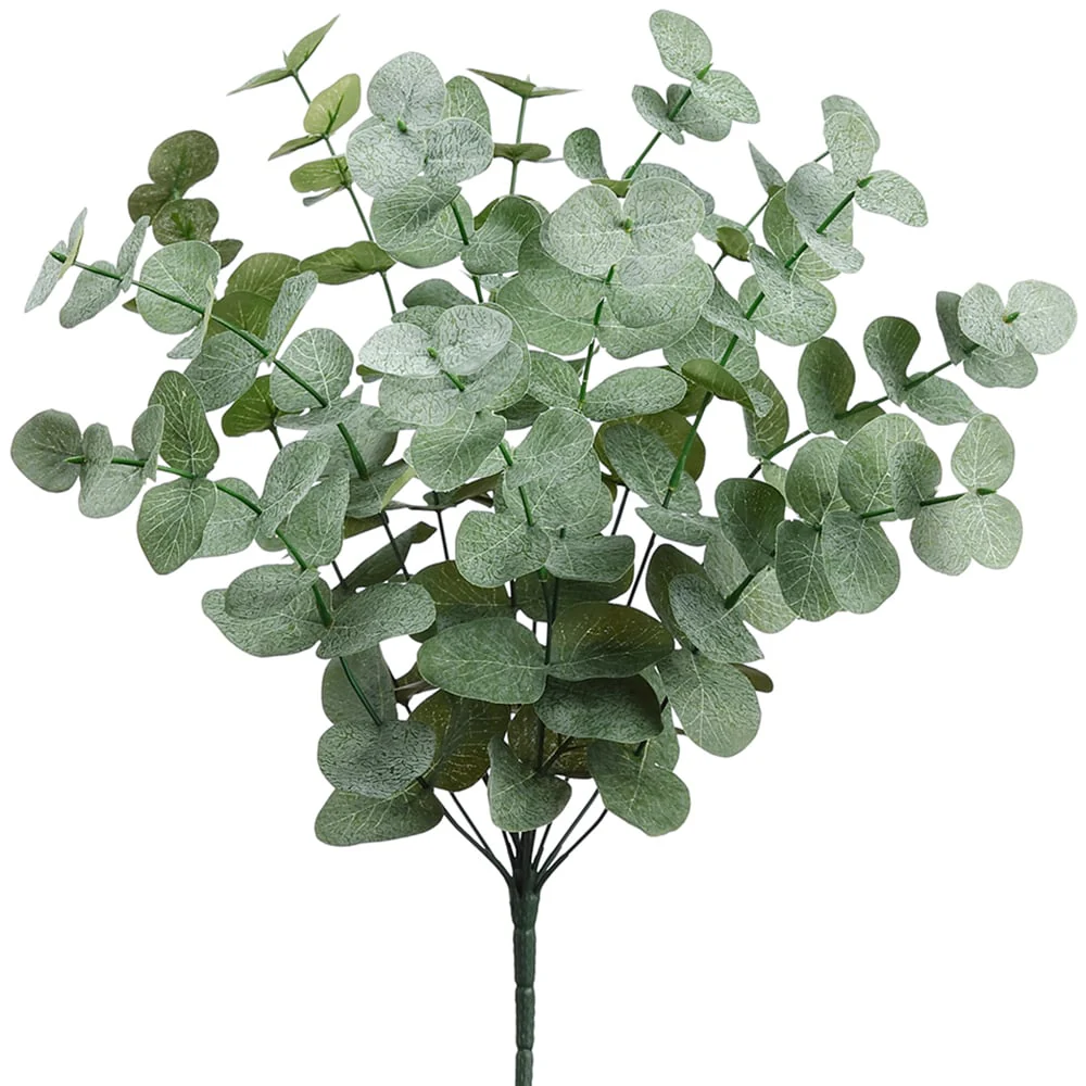 19.5" Silk Eucalyptus Leaf Plant -Green/Gray (Pack of 12)