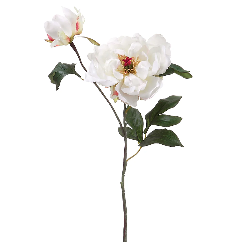 19.5" Silk Garden Peony Flower Spray -Cream (Pack of 12)