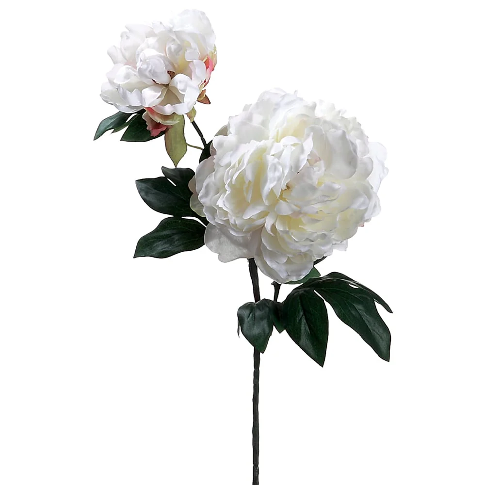 19.5" Silk Peony Flower Spray -Cream (Pack of 12)