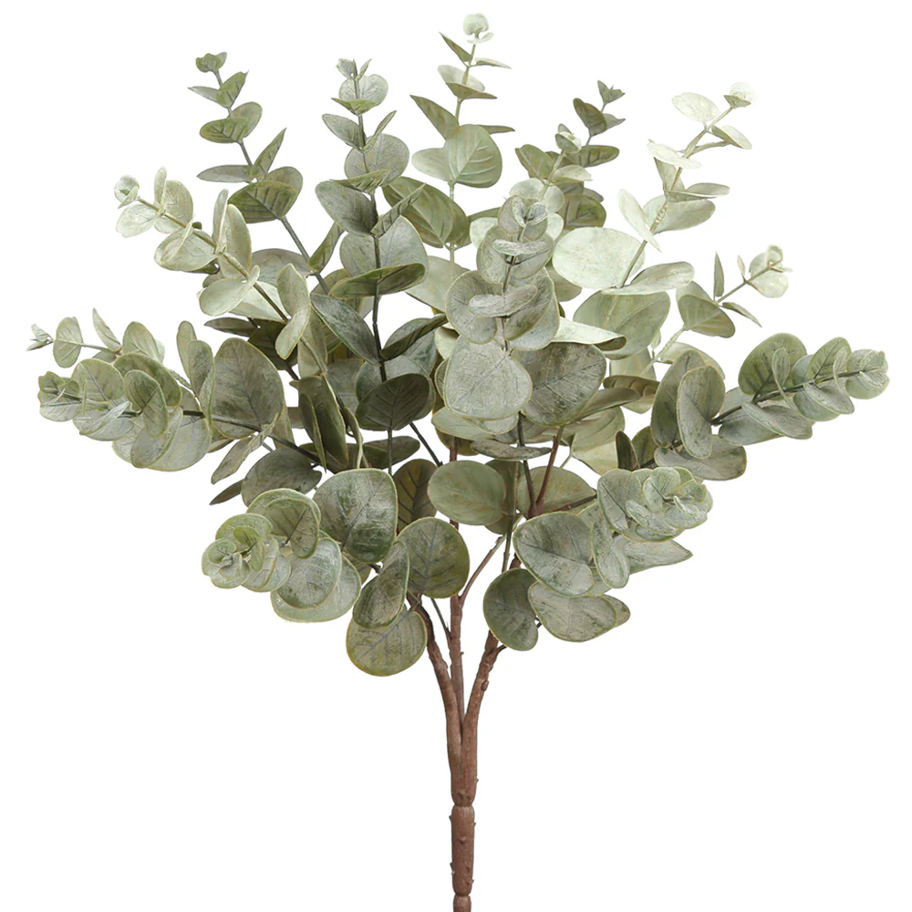 19" Artificial Eucalyptus Leaf Plant -Green/Gray (Pack of 12)