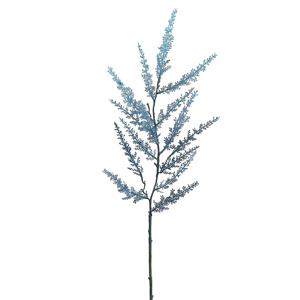 19" Artificial Heather Flower Stem -Blue/Gray (Pack of 12)
