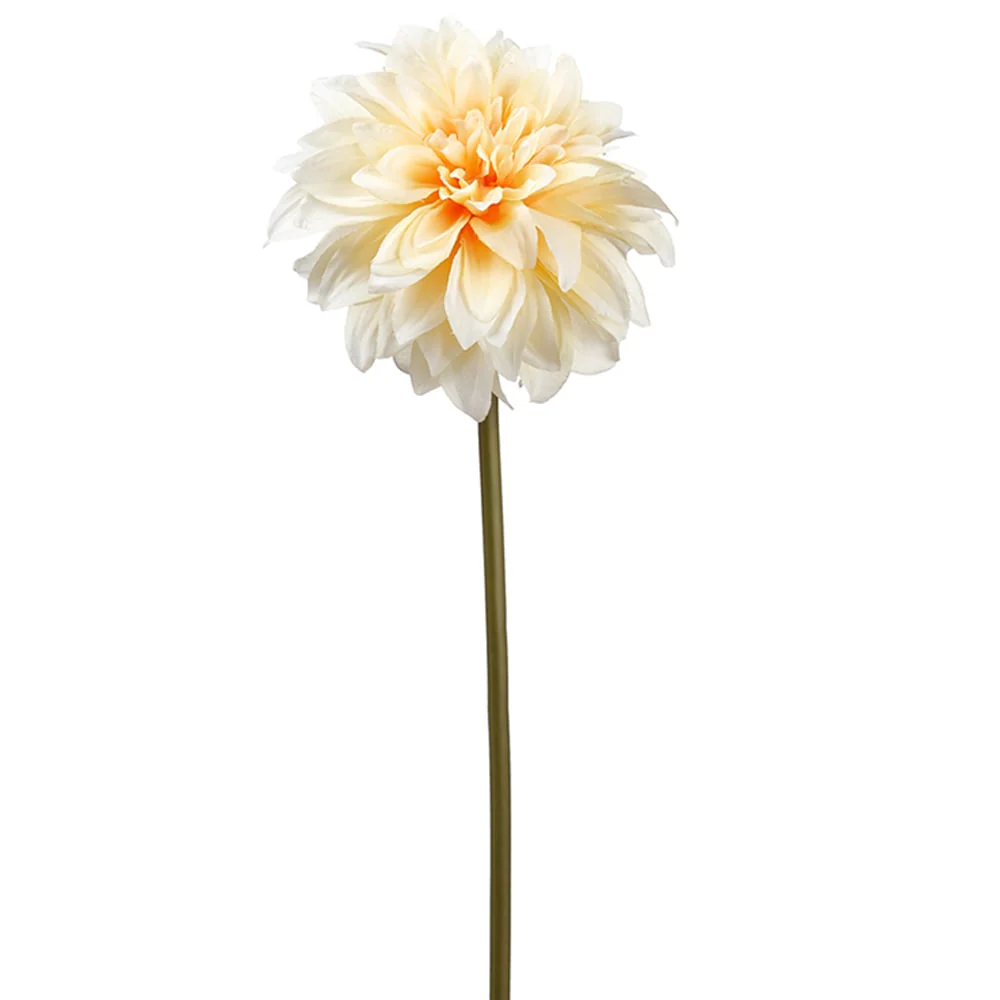 19" Dahlia Silk Flower Stem -Peach (Pack of 12)