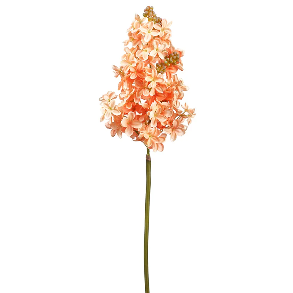 19" Lilac Silk Flower Stem -Coral (Pack of 12)