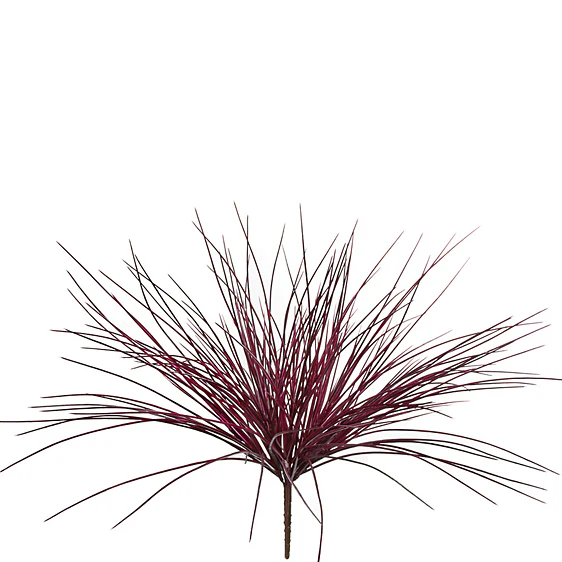 19" Outdoor UV-Proof Artificial Onion Grass Plant -Burgundy (Pack of 12)