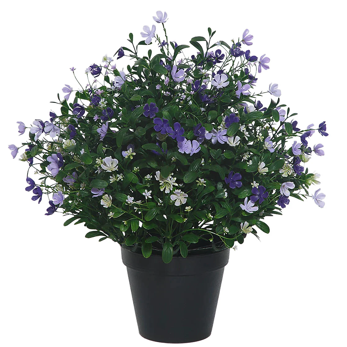 19" Outdoor UV-Resistant Artificial Baby's Breath Flower Plant w/Pot -Purple/Lilac (Pack of 2)