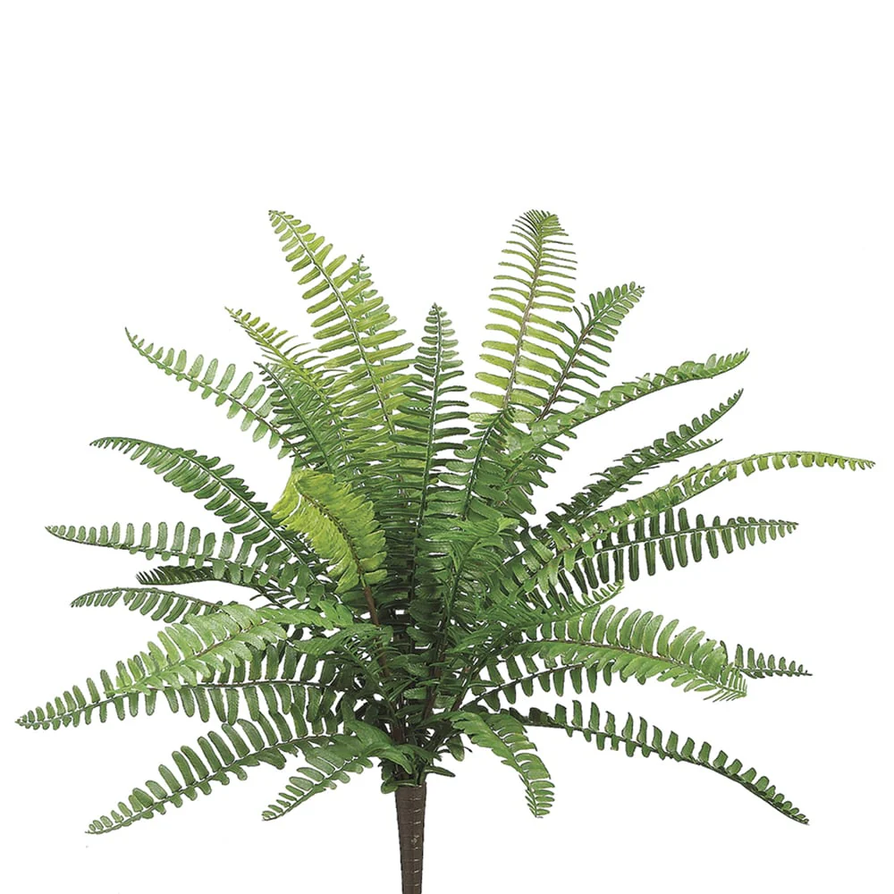 19" Outdoor UV-Resistant Artificial Boston Fern Plant -Green (Pack of 12)