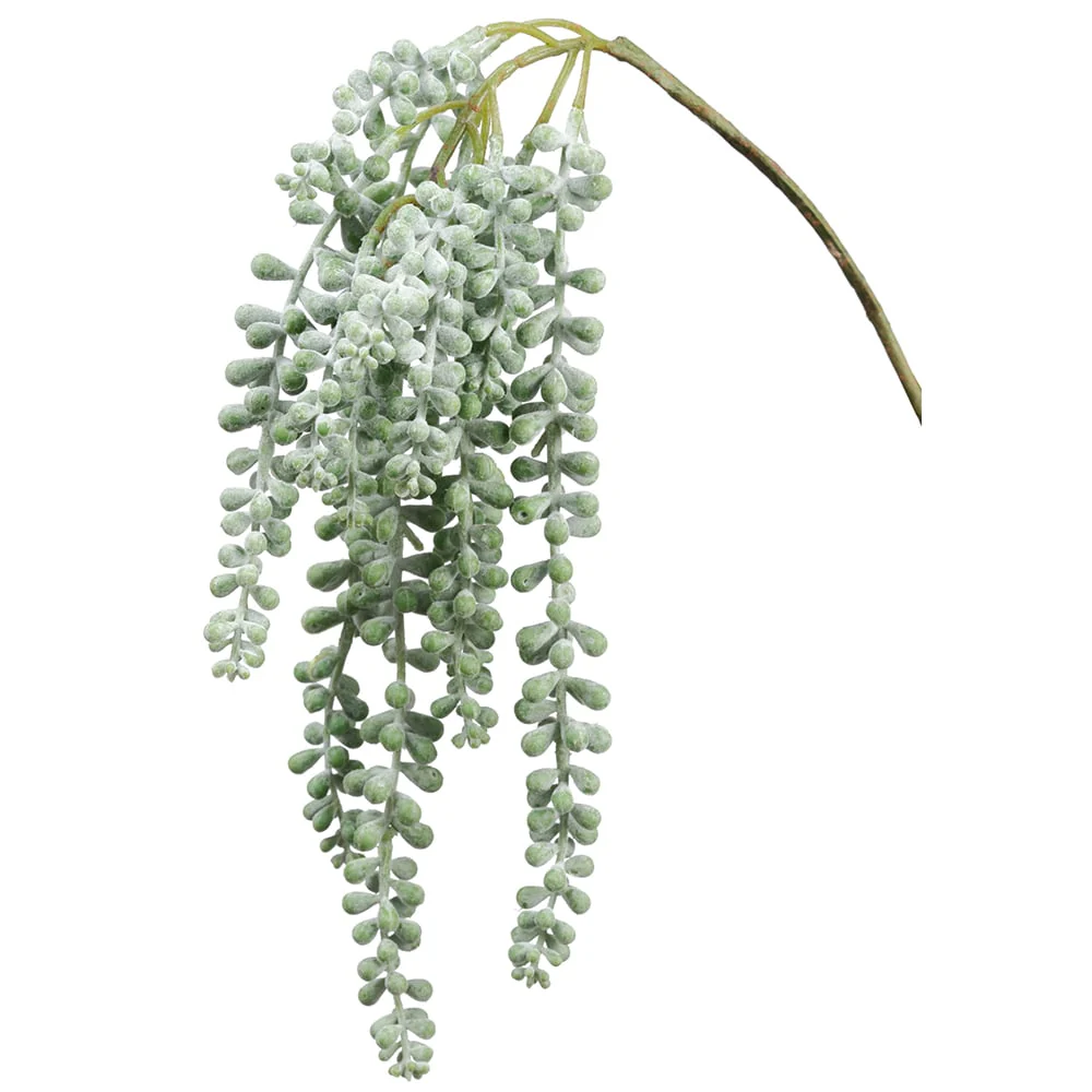 19" Real Touch Hanging Artificial Donkey Tail Stem Pick -Green (Pack of 12)