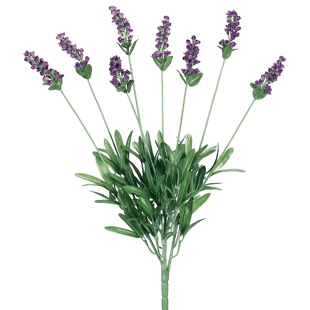 19" Silk Garden Lavender Flower Bush -Lavender/Blue (Pack of 12)