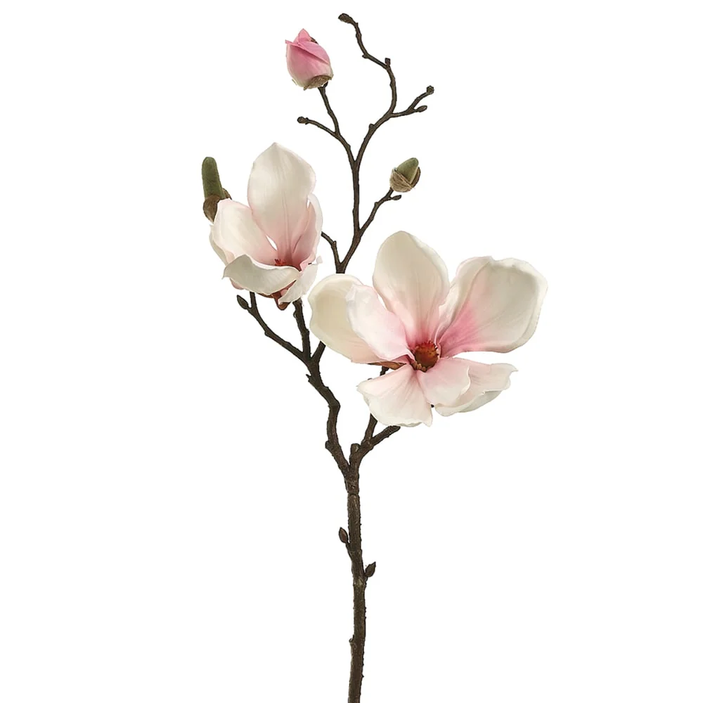 19" Silk Magnolia Flower Spray -Pink/Blush (Pack of 12)