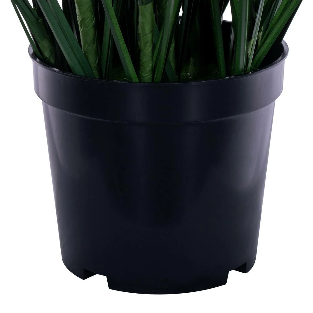 2' Outdoor UV-Resistant Artificial Tufted Hair Grass Plant w/Pot -Green (Pack of 2) - Image 2