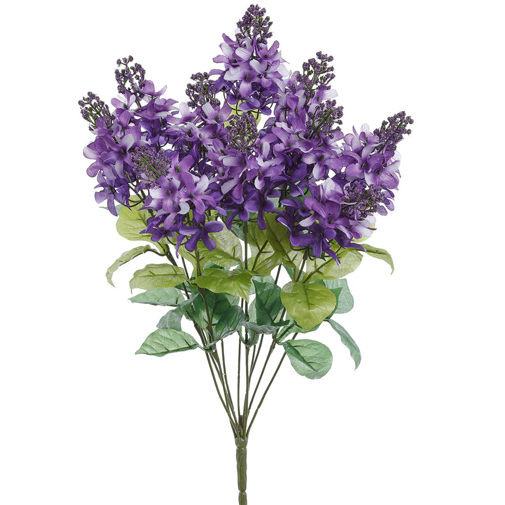 20.5" Lilac Silk Flower Bush -2 Tone Violet (Pack of 12)